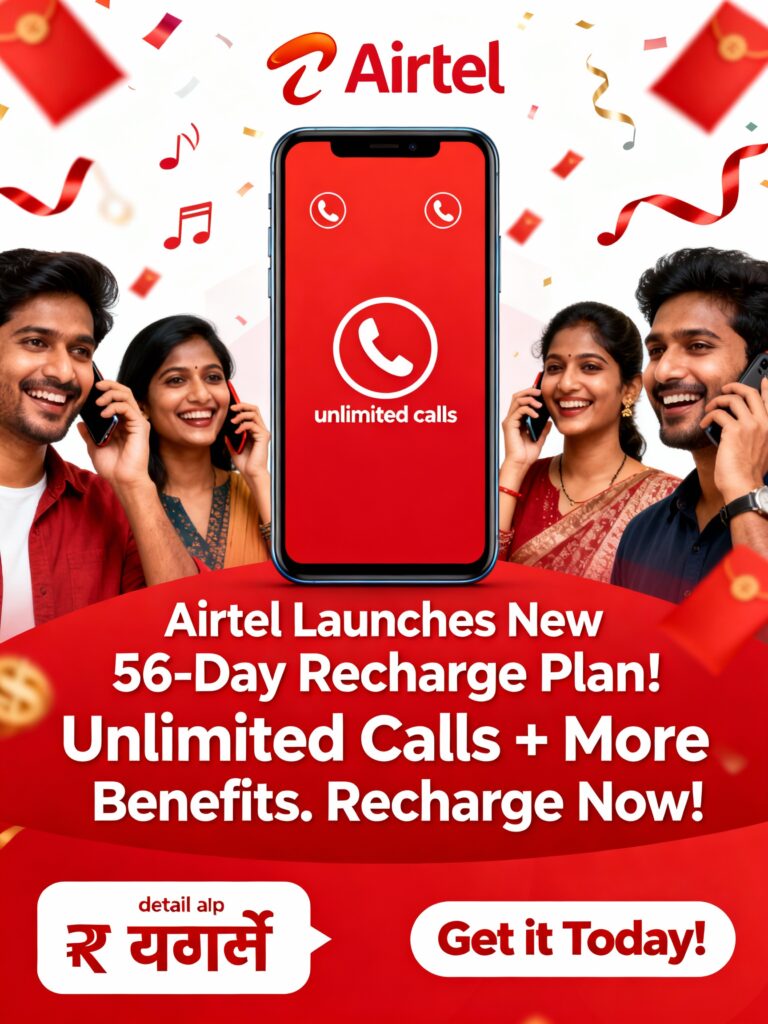 Airtel launches new 56-day recharge plan offering unlimited calls